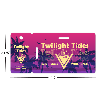 Custom Plastic Two Slot Badge and Key Tag Combo