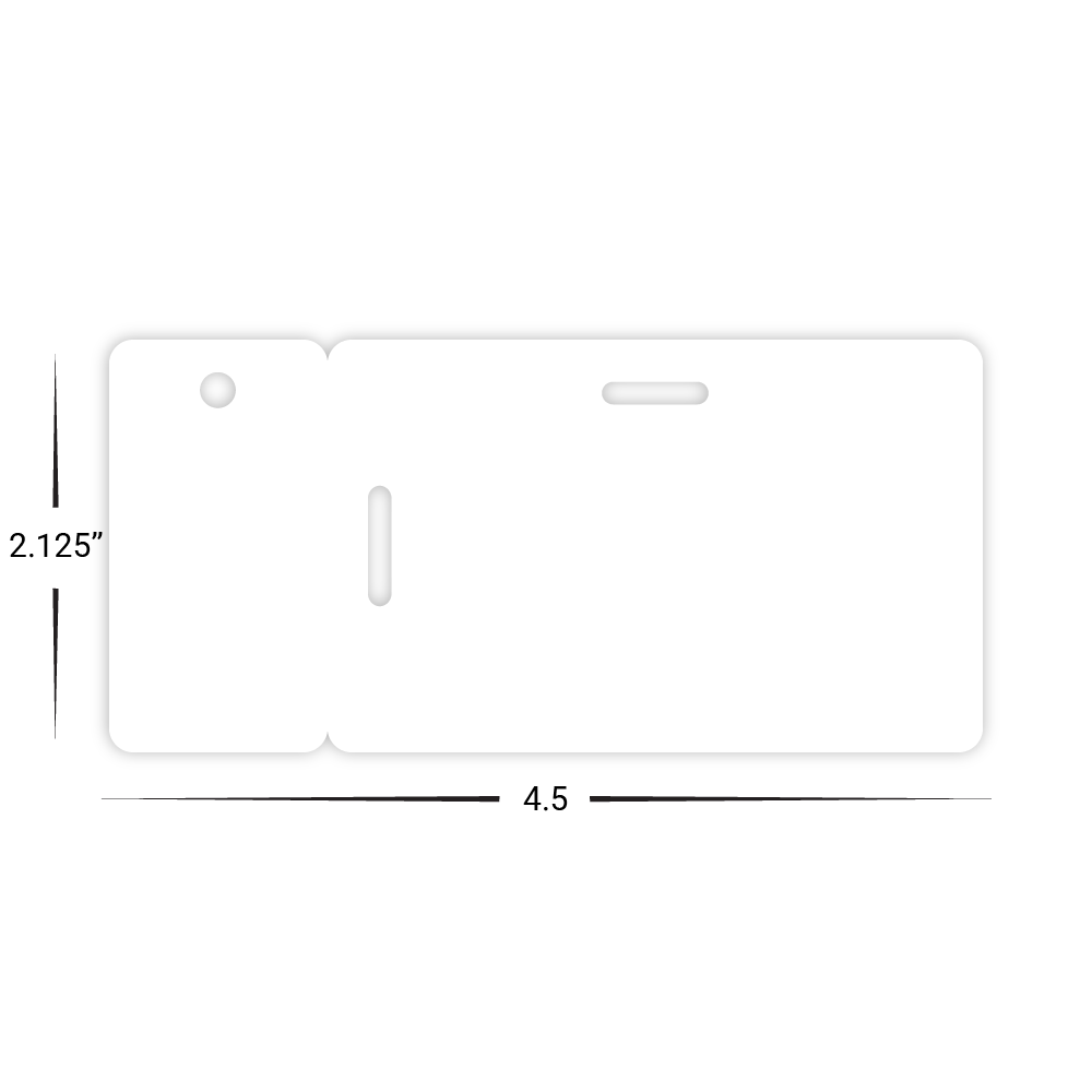 Custom Plastic Two Slot Badge and Key Tag Combo