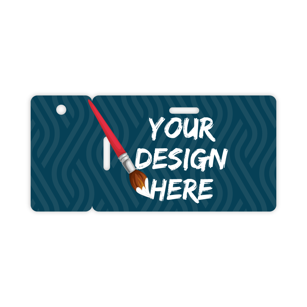Custom Plastic Two Slot Badge and Key Tag Combo