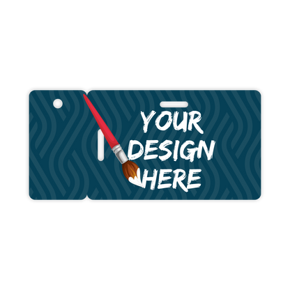 Custom Plastic Two Slot Badge and Key Tag Combo