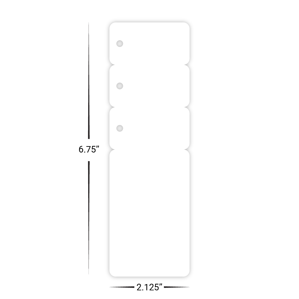 Custom Plastic 6.75" x 2.125" Card and 3 Key Tag Combo