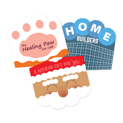 Custom Plastic 2.6" x 2.8" Knuckles Shape Cards