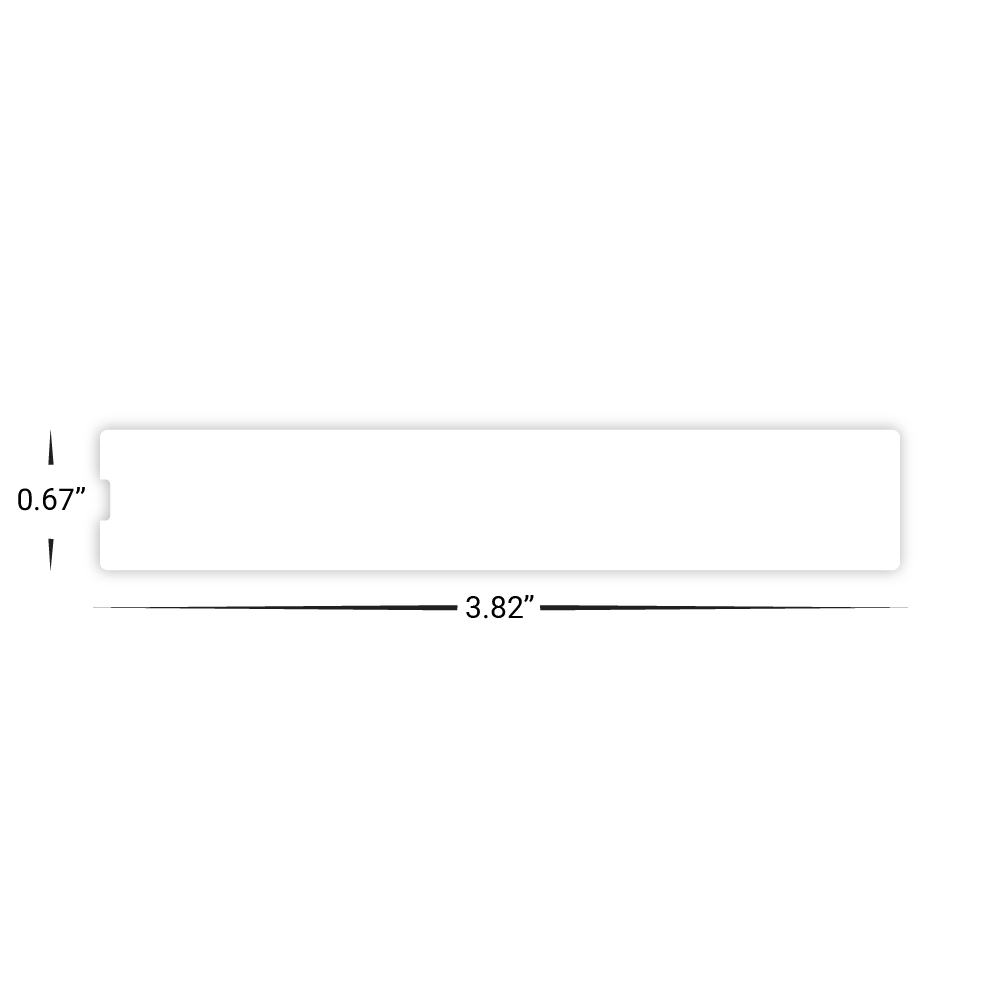 Custom Plastic 3.8189" x .6693" Long and Narrow Cards