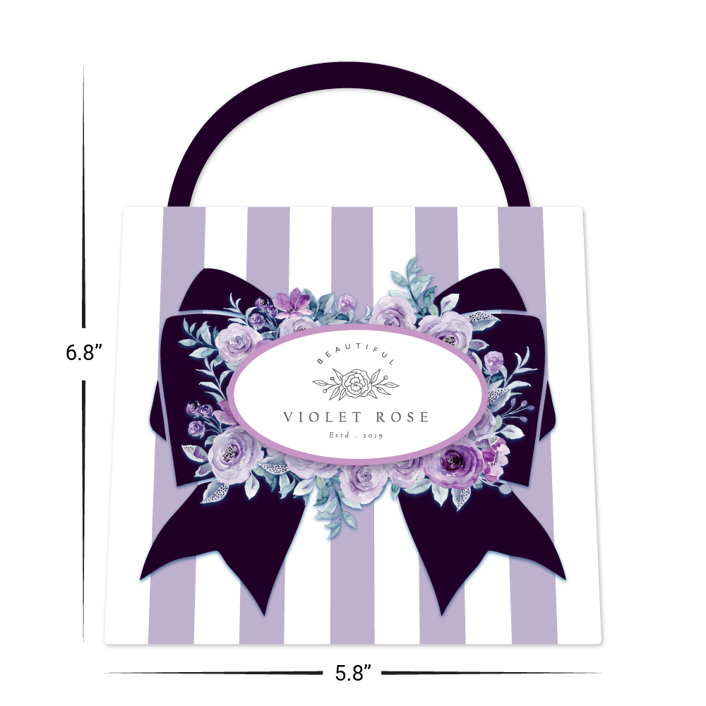 Custom Plastic 5.8" x 8.6" Large Bag Shape Cards