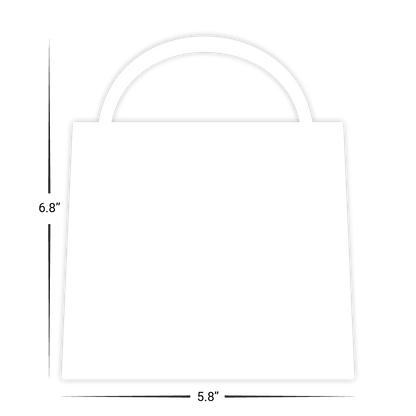 Custom Plastic 5.8" x 8.6" Large Bag Shape Cards