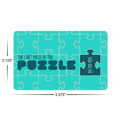 Custom Plastic 3.375" x 2.125" Punch-Out Puzzle Piece Cards
