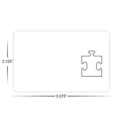 Custom Plastic 3.375" x 2.125" Punch-Out Puzzle Piece Cards