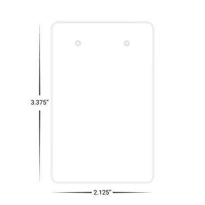Custom Plastic 3.375" x 2.125" Two Hole Rectangle Tags