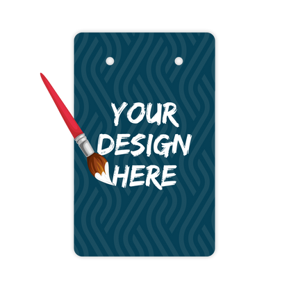 Custom Plastic 3.375" x 2.125" Two Hole Rectangle Tags