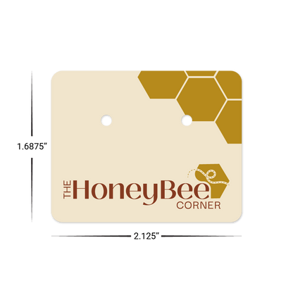 Custom Plastic 2.125" x 1.6875" Small Two Hole Tags