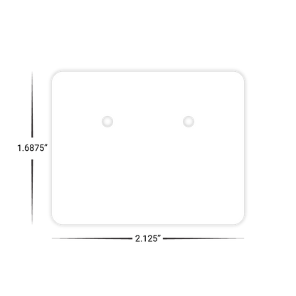 Custom Plastic 2.125" x 1.6875" Small Two Hole Tags