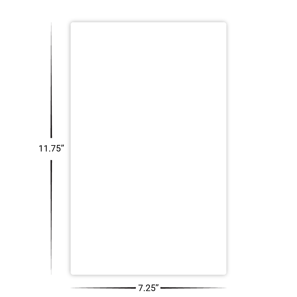 Custom Plastic 7.25" x 11.75" Large Menus
