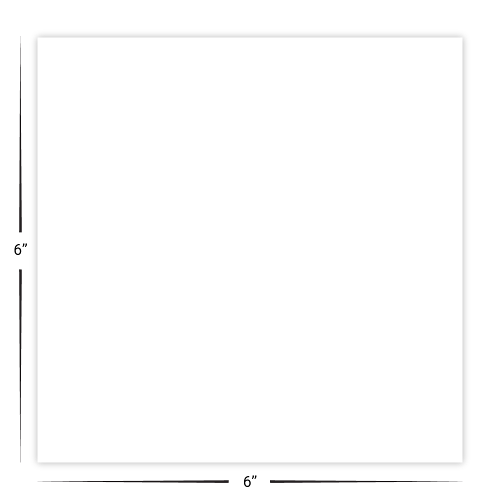 Custom Plastic 6" x 6" Square Signage