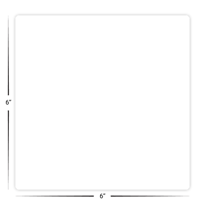 Custom Plastic 6" x 6" Rounded Square Signage