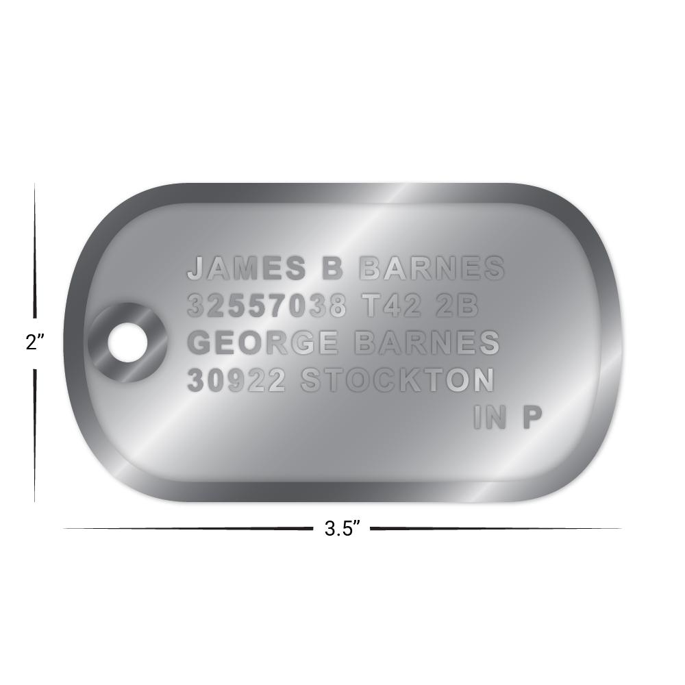 Custom Plastic 3.5" x 2" Dog Tag Shape Key Tags