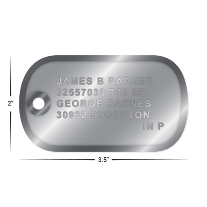 Custom Plastic 3.5" x 2" Dog Tag Shape Key Tags