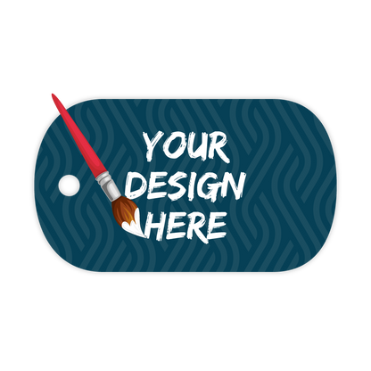 Custom Plastic 3.5" x 2" Dog Tag Shape Key Tags