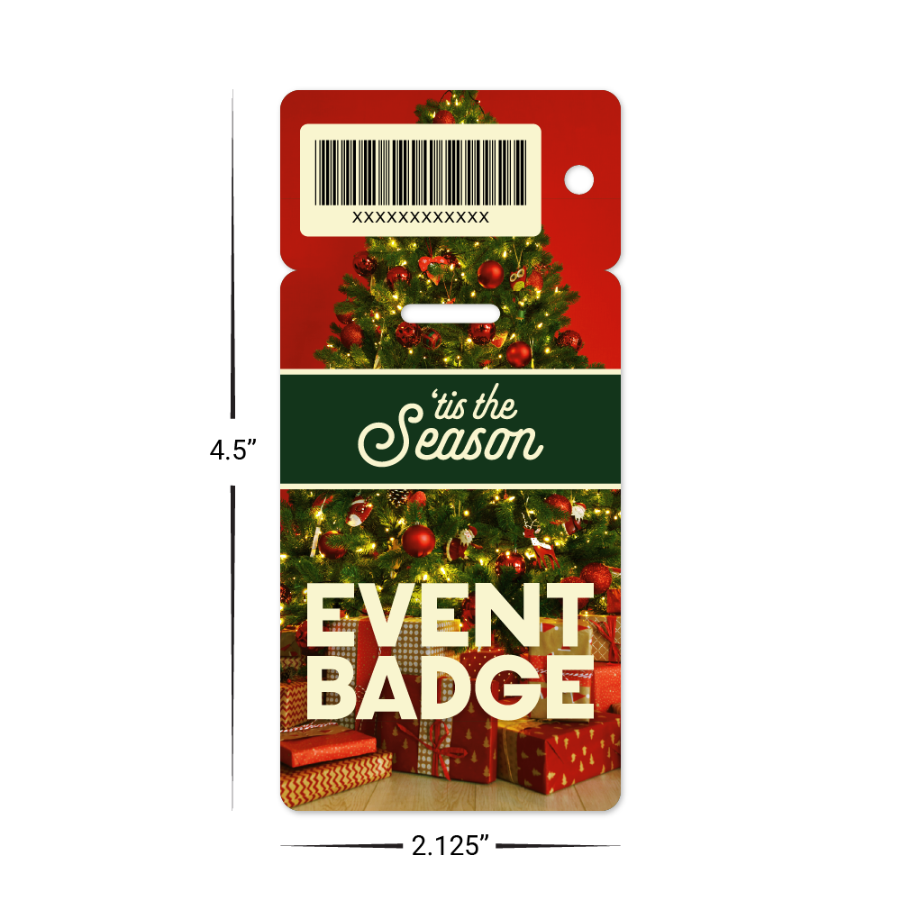 Custom Plastic 4.5" x 2.125" Badge and Key Tag Combo