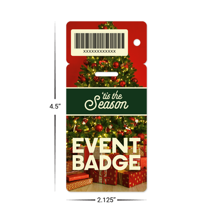 Custom Plastic 4.5" x 2.125" Badge and Key Tag Combo