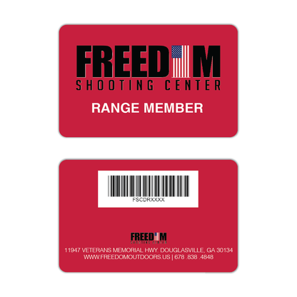 Freedom Outdoors Range Member Membership Cards