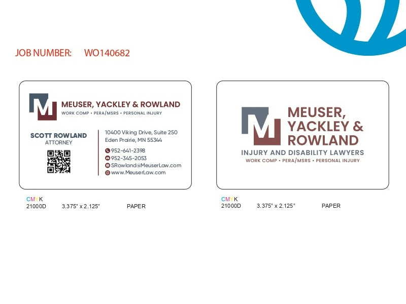Scott Rowland - Paper Business Cards (WO140682)