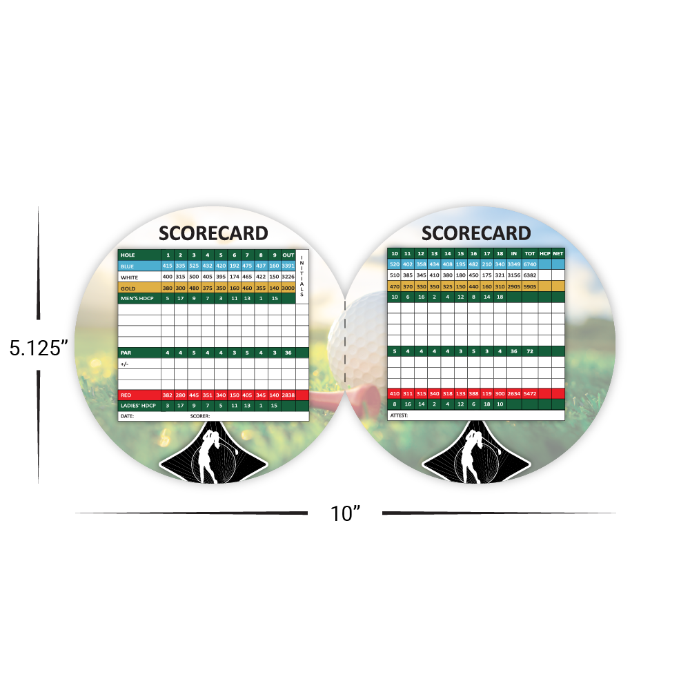 Golf 918 Fully Custom Scorecard