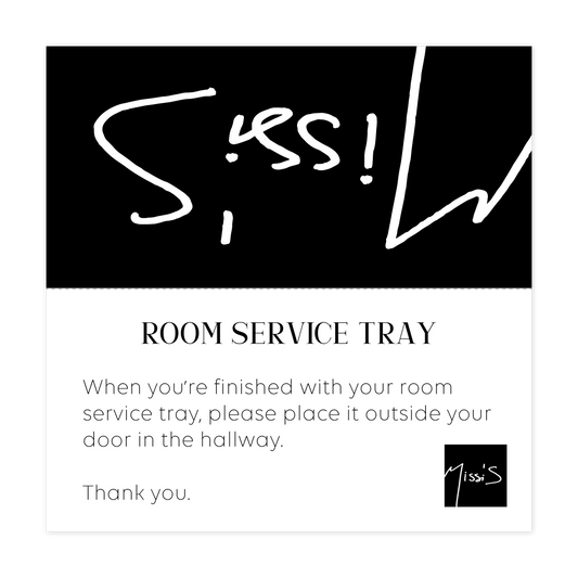 Room Service Tray Card