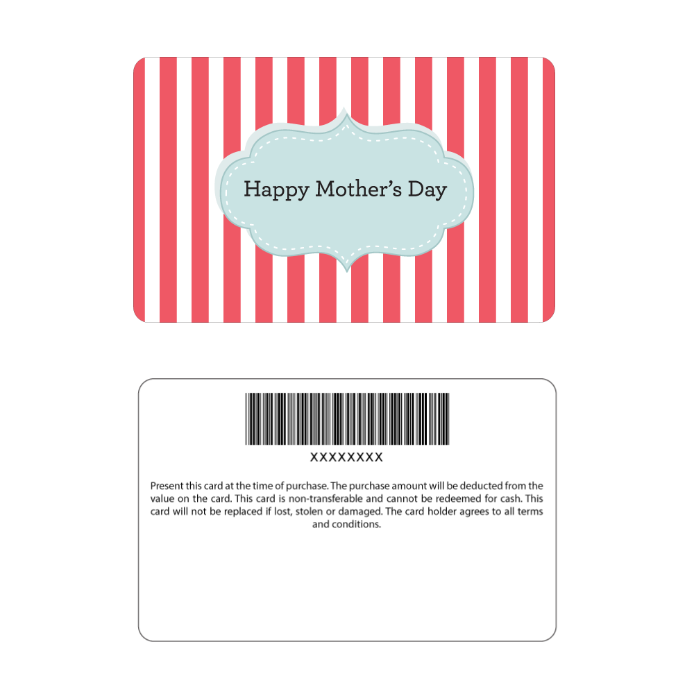 Mother's Day Gift Cards - Stripes