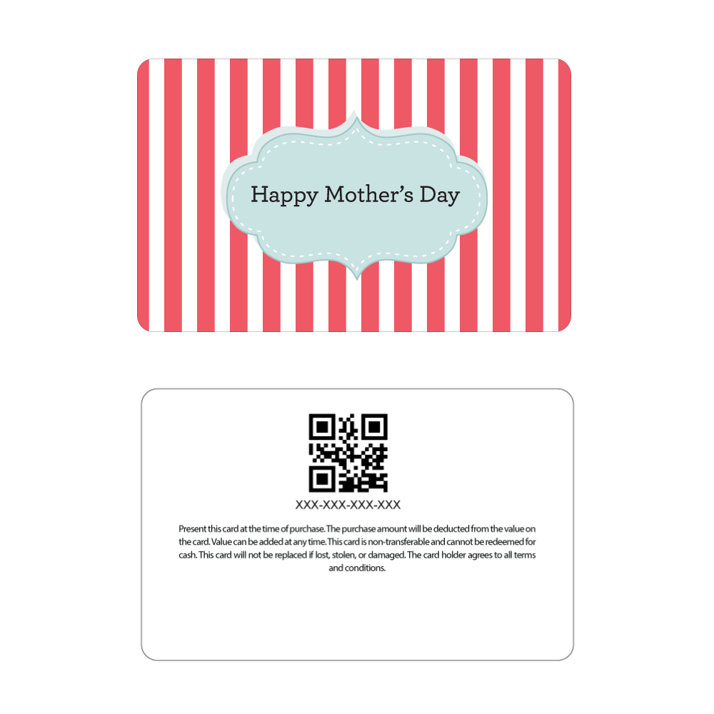 Mother's Day Gift Cards - Stripes