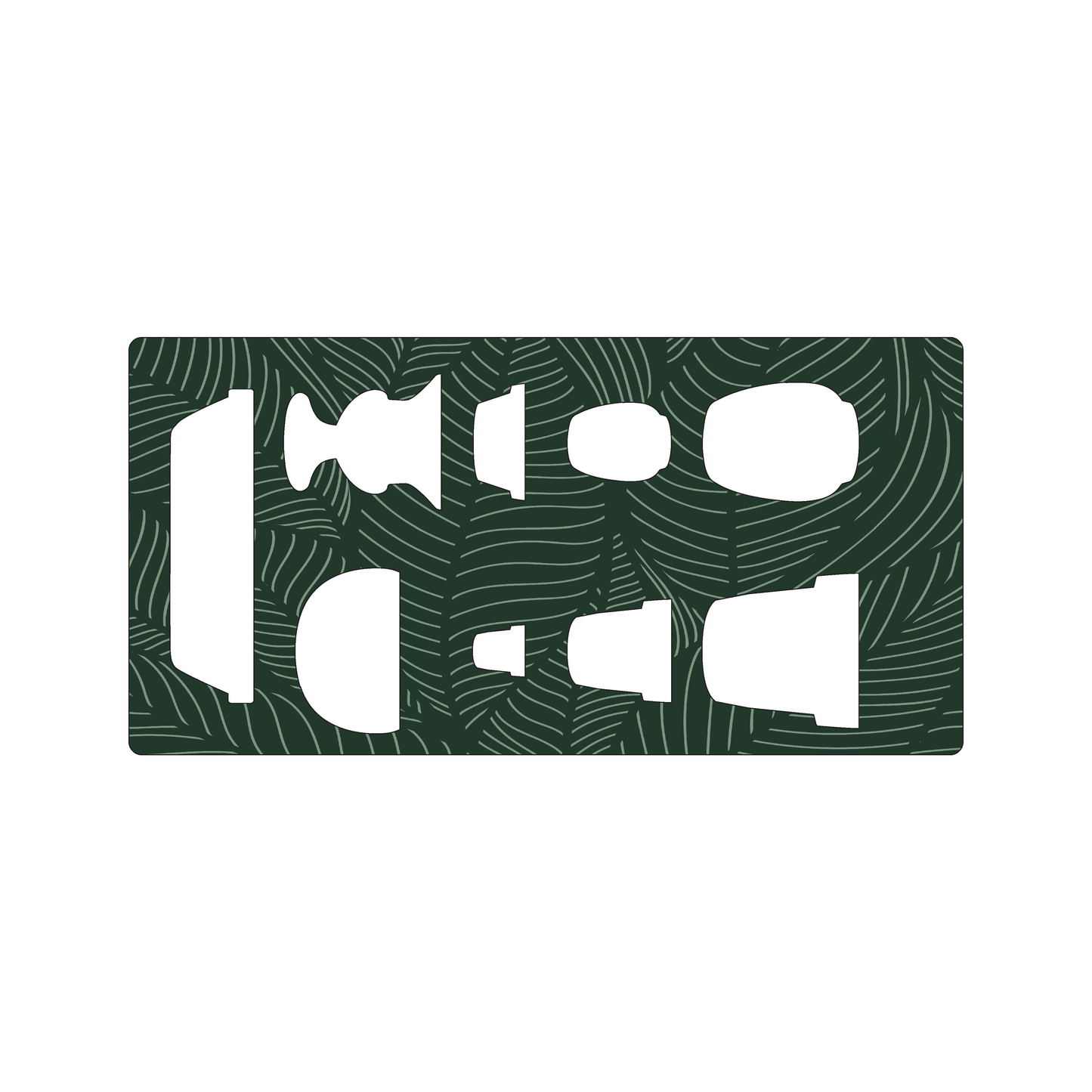 Custom Plastic 4" x 8" Pottery Stencil Cards