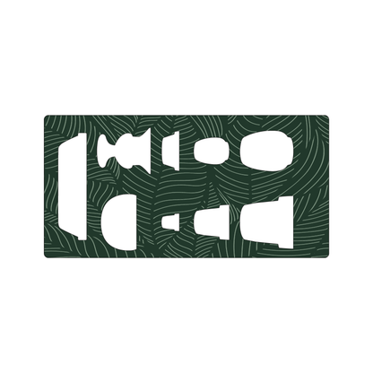 Custom Plastic 4" x 8" Pottery Stencil Cards