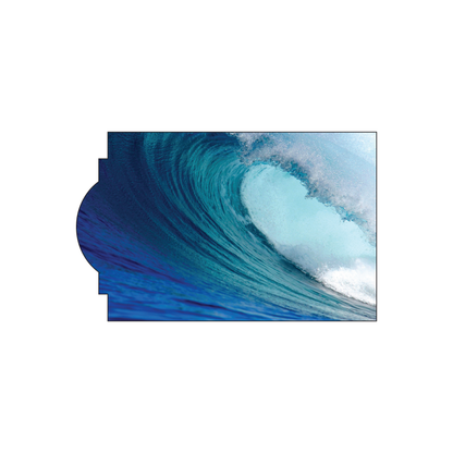 Custom Plastic 3.375" x 2.125" Fancy Shape Cards