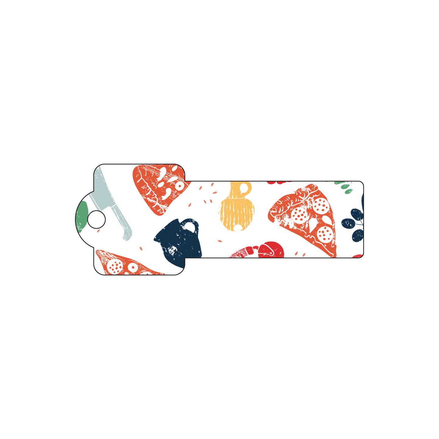 Custom Plastic 3.25" x 1.25" Key Shape Key Tags
