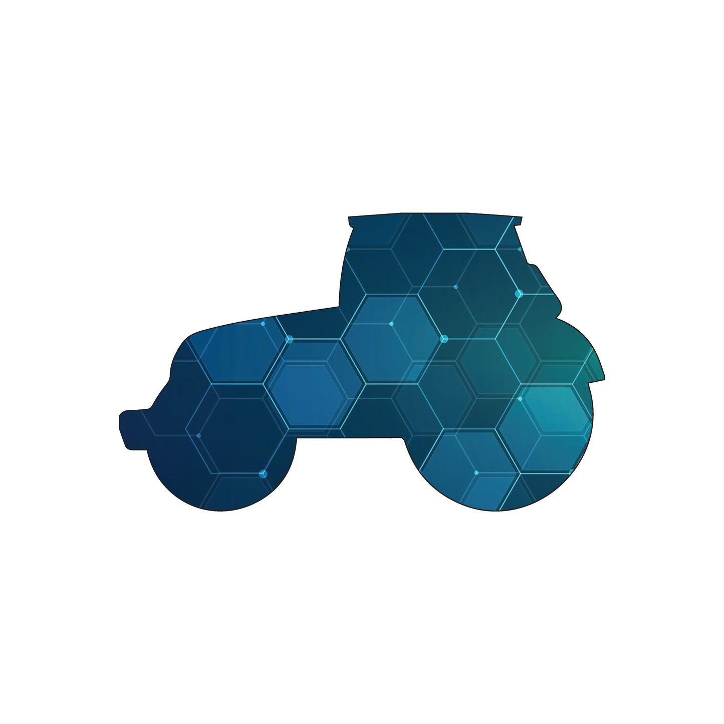 Custom Plastic 3.556" x 2.181" Tractor Shape Cards