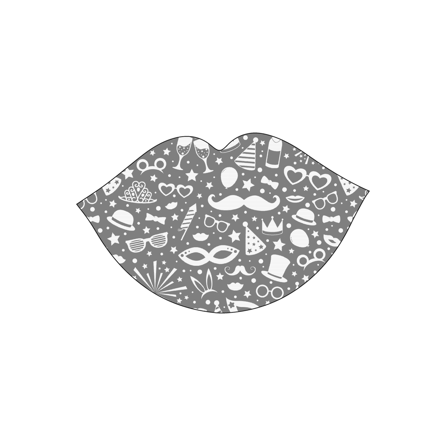 Custom Plastic 3.25" x 2" Lips Shape Cards