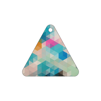 Custom Plastic 3.5" x 3.2" Triangle Tags