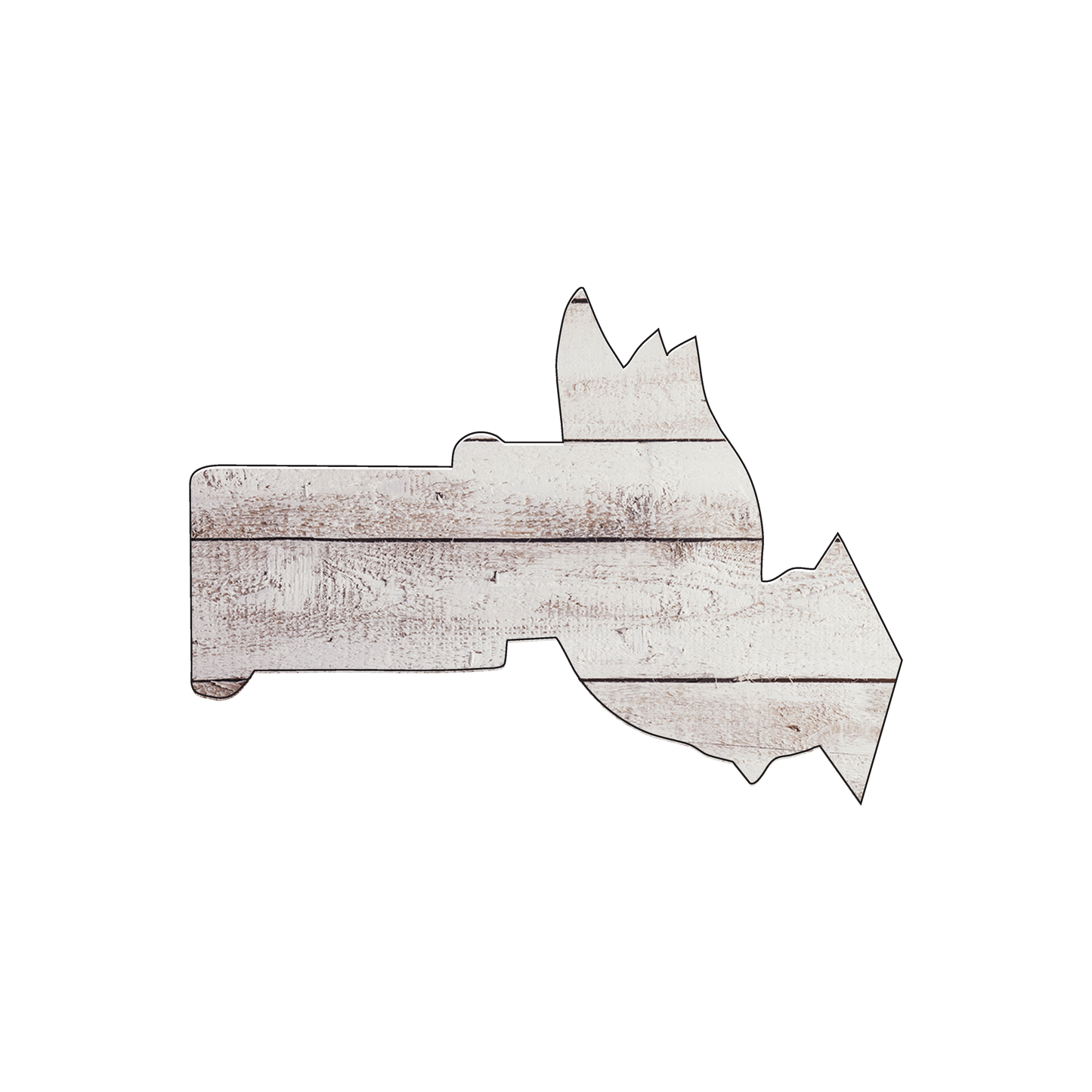 Custom Plastic 2.389" x 3.278" Bird with Scroll Shape Cards