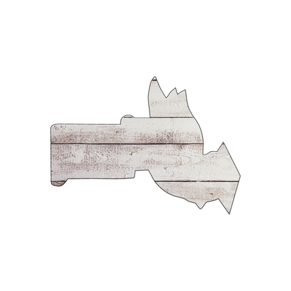 Custom Plastic 2.389" x 3.278" Bird with Scroll Shape Cards