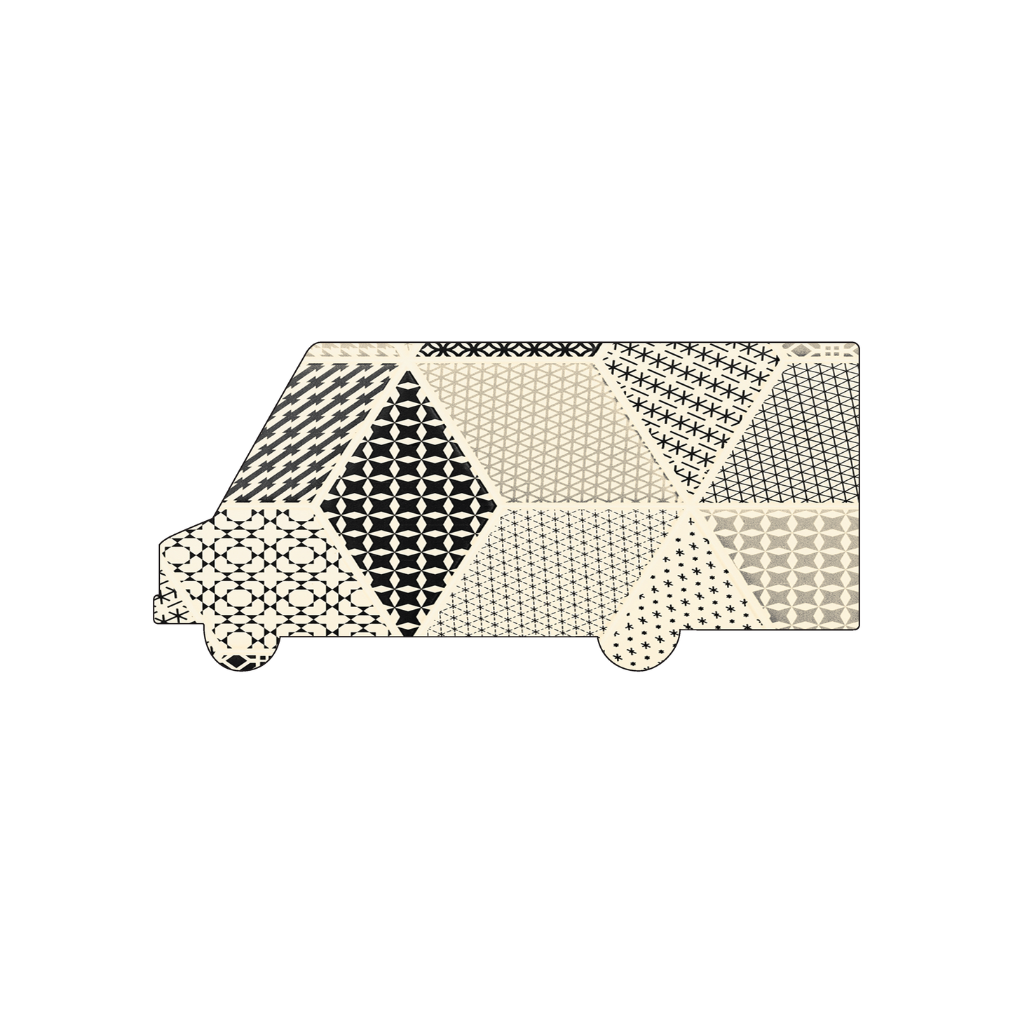 Custom Plastic 4.3" x 2" Delivery Van Shape Cards