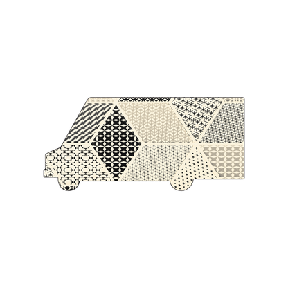 Custom Plastic 4.3" x 2" Delivery Van Shape Cards
