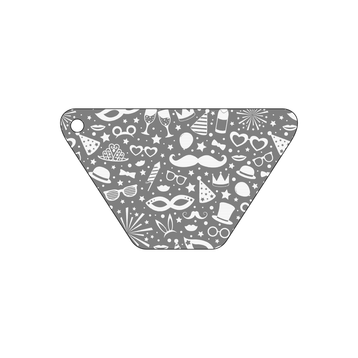Custom Plastic 3.375" x 2" Trapezoid Shape Tags