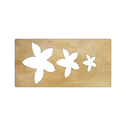 Custom Plastic 4" x 8" Flower Stencil Cards