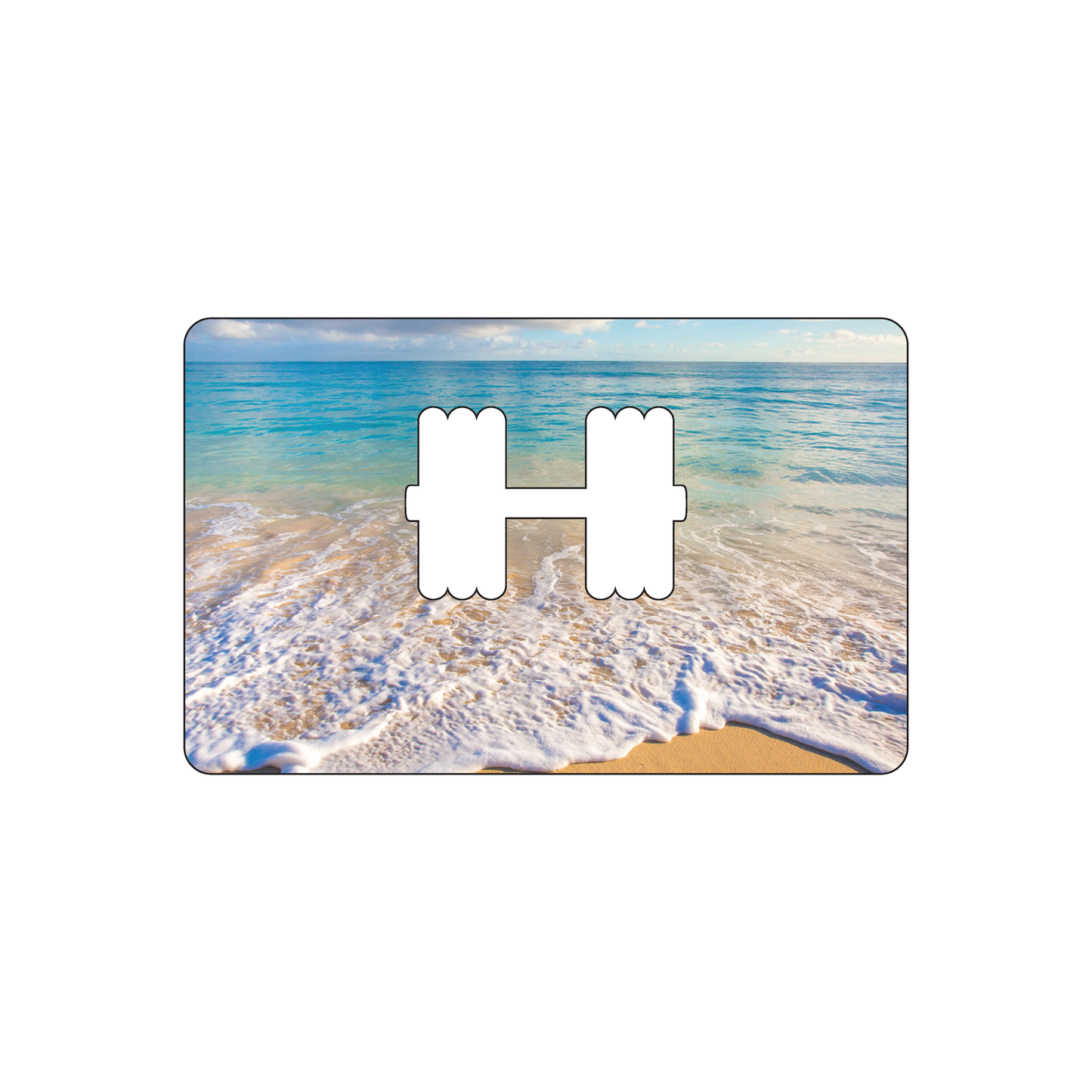Custom Plastic 3.375" x 2.125" Cards with Punch-Out Dumbbell