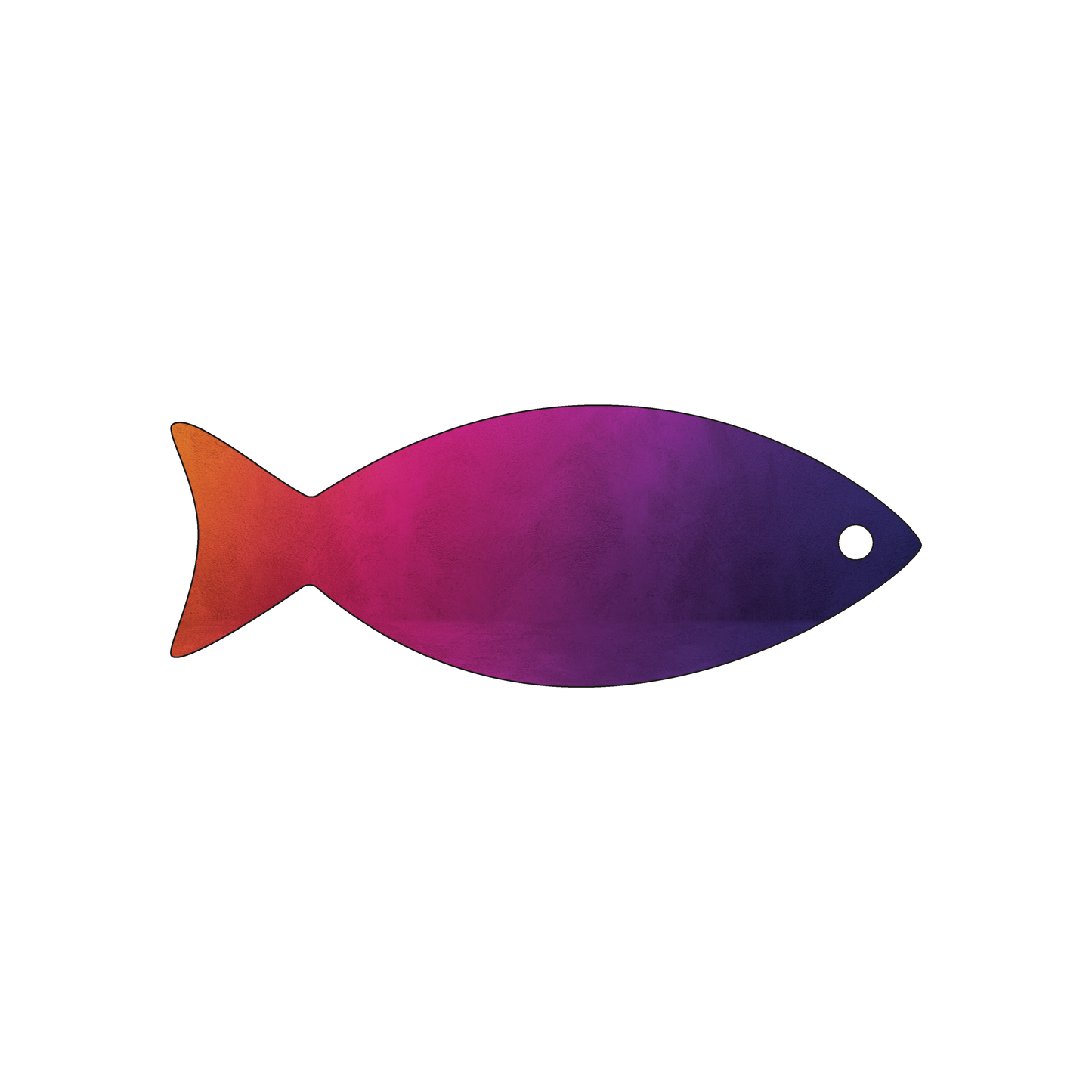 Custom Plastic 4" x 1.5" Fish Shape Tags
