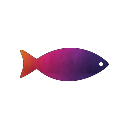 Custom Plastic 4" x 1.5" Fish Shape Tags