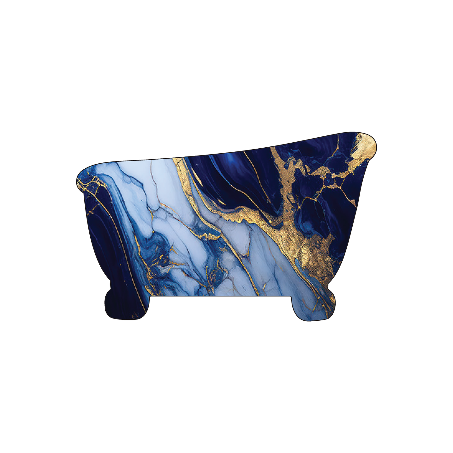 Custom Plastic 3.375" x 2.125" Bathtub Shape Cards