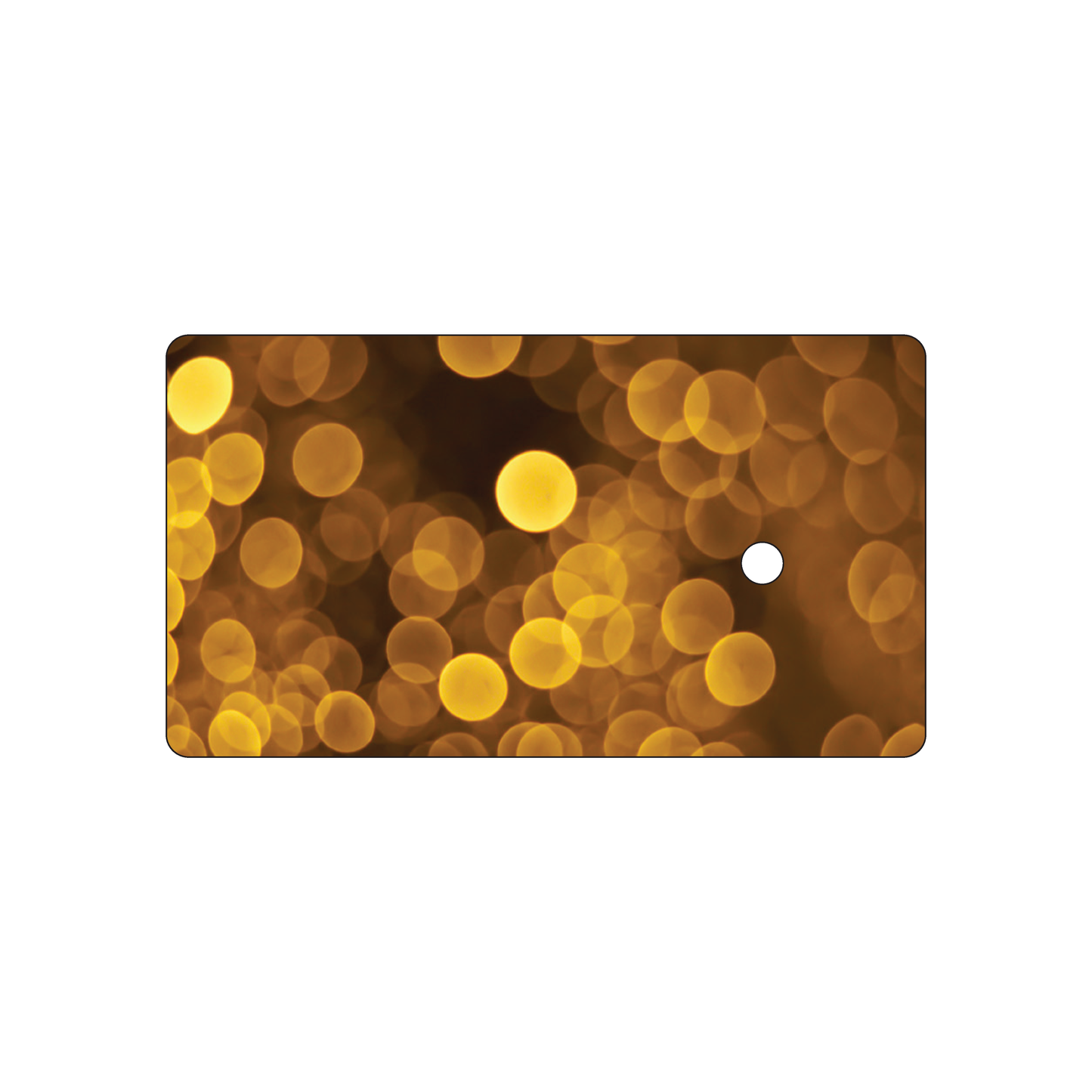 Custom Plastic 4.25" x 2.36" Tags with Small Circle Punch-Out
