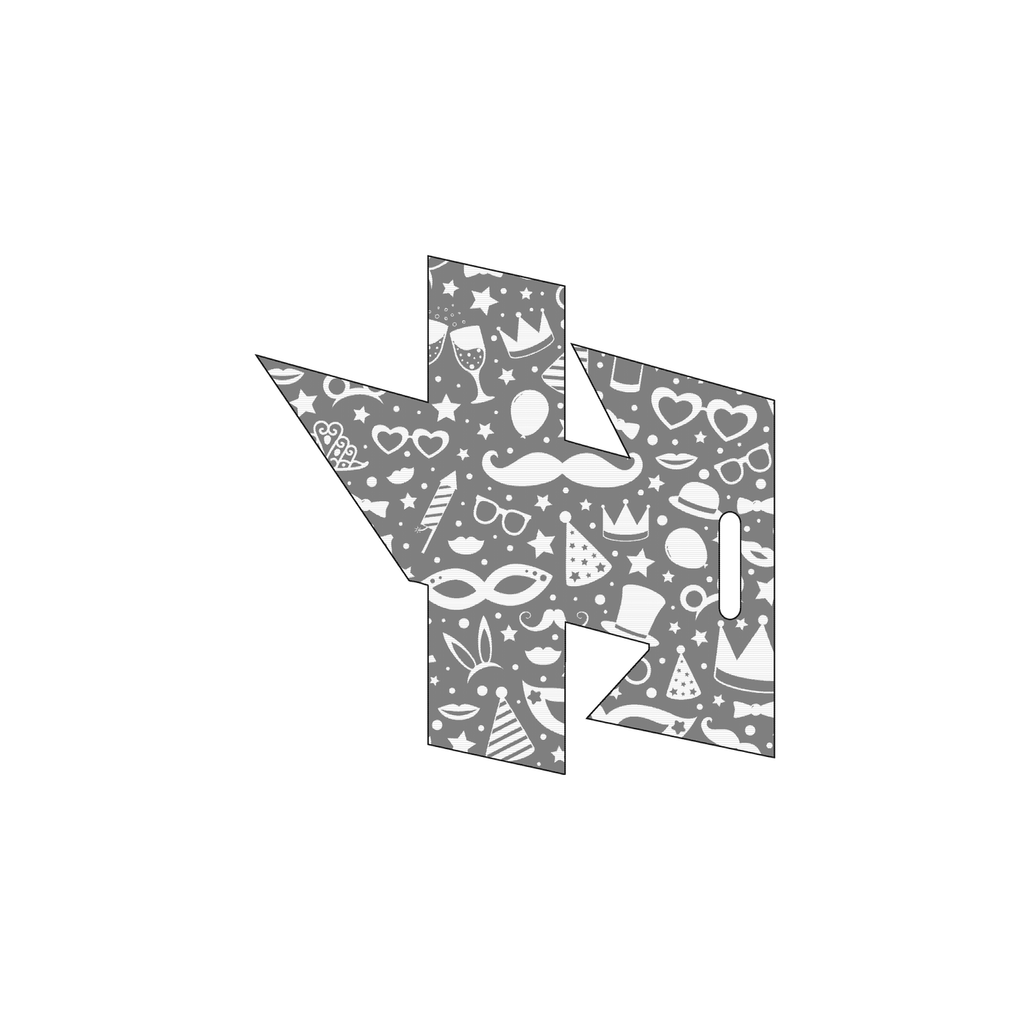 Custom Plastic 3" x 3" T with Cross Shape Badges