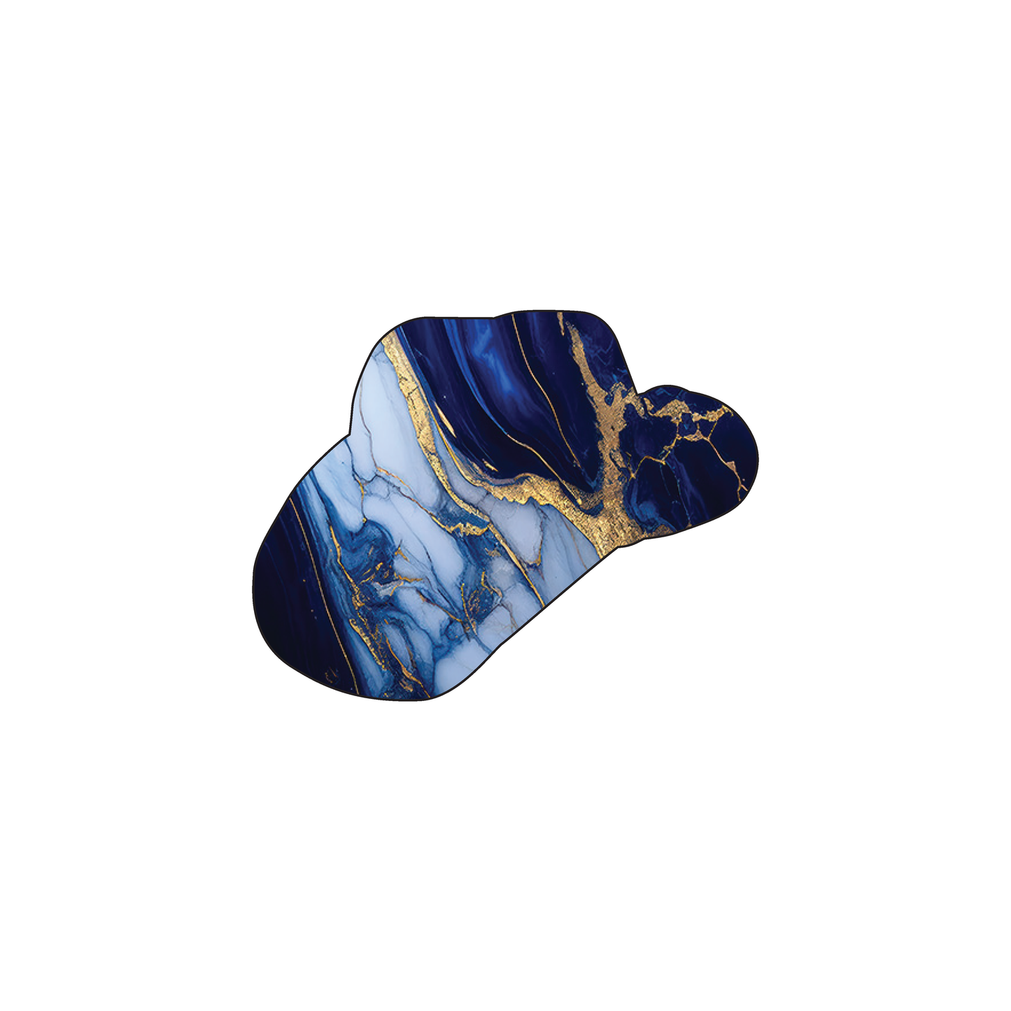 Custom Plastic 1.7" x 1.35" Hat Shape Cards