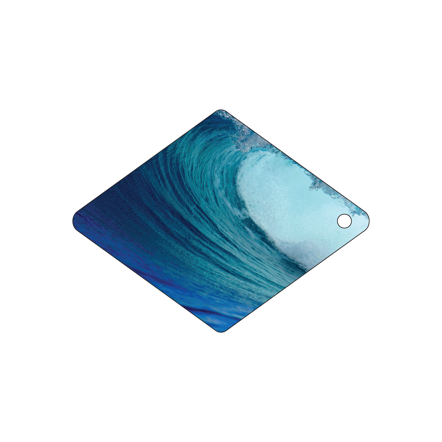 Custom Plastic 4" x 3" Diamond Shape Tags